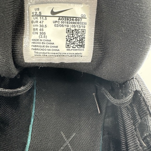 Nike Air Max 720 Triple Black AO2924-007 Men US 12.5 / UK 11.5 / EU 47 - Picture 11 of 11